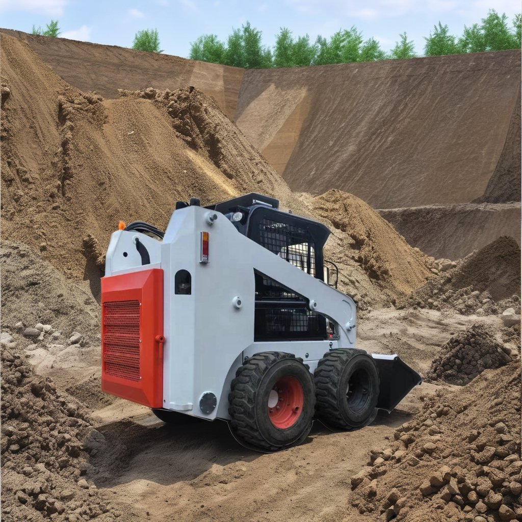 Dawying Mini Skid Steer Loader CE EPA Easy-to-Operate Hydraulic Wheel 1 Ton Rated Load 2 Ton Euro5 Engine Motor Pump Bucket Sale
