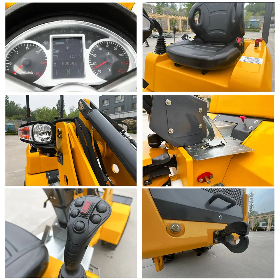 Hot sale 1ton 2ton Agricultural Mini Loader TH180 Model 4 Drive Wheel Loader tractor