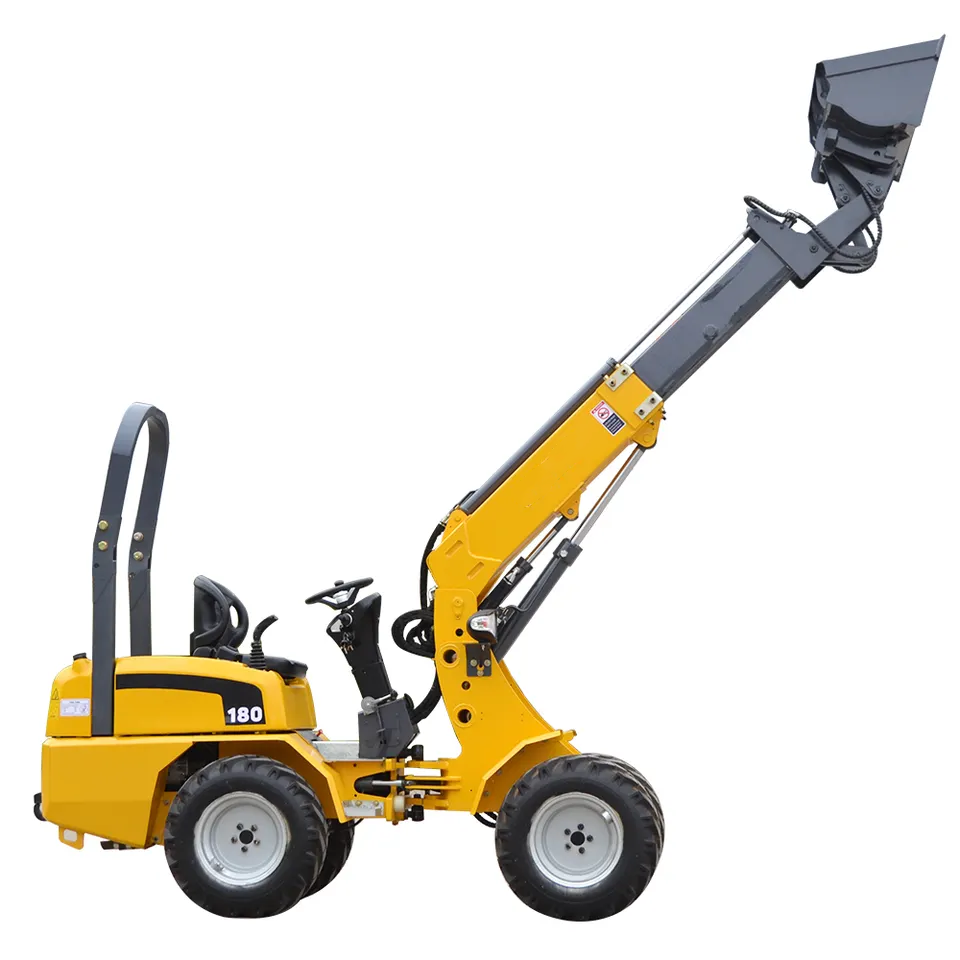 Hot sale 1ton 2ton Agricultural Mini Loader TH180 Model 4 Drive Wheel Loader tractor