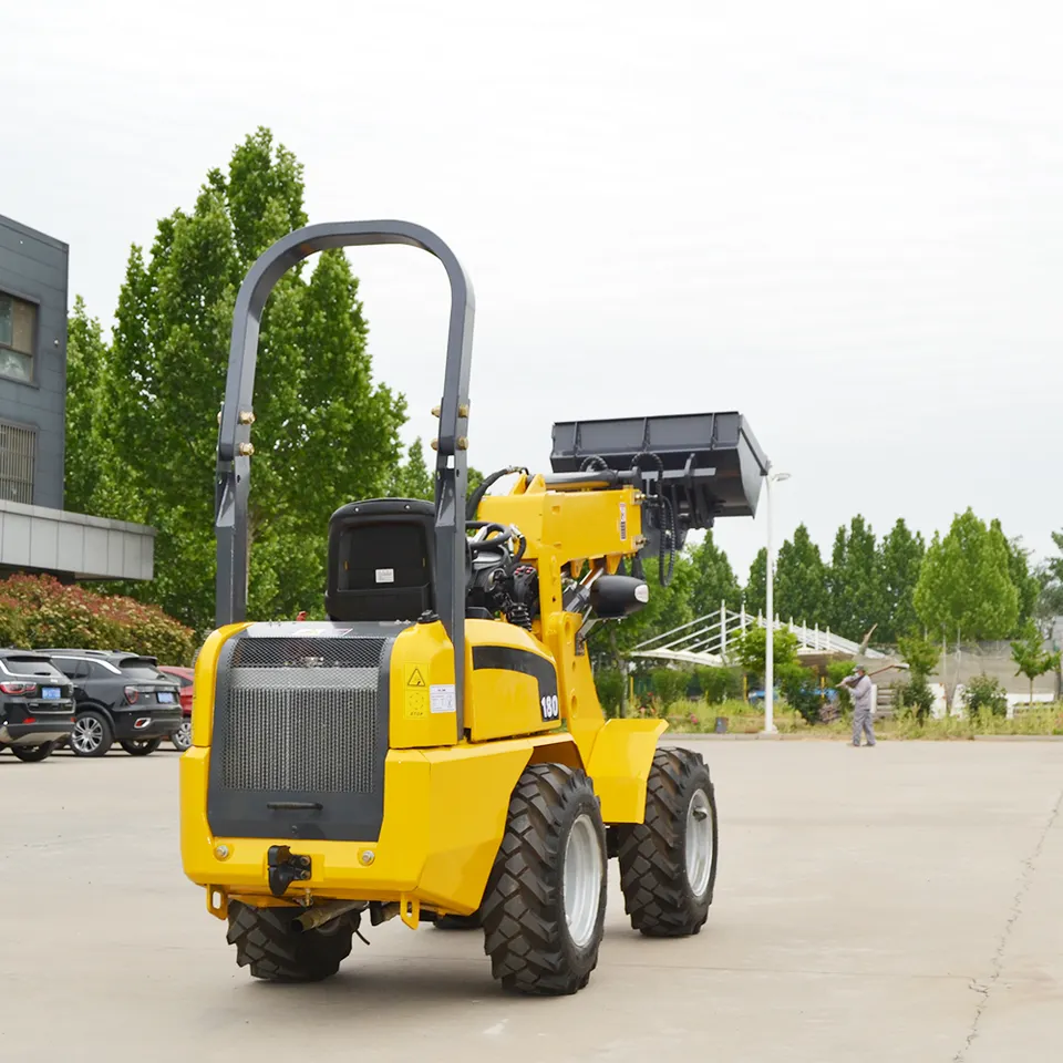 Hot sale 1ton 2ton Agricultural Mini Loader TH180 Model 4 Drive Wheel Loader tractor