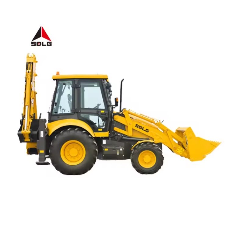 SDLG B877F 70KW articulated mini excavator towable backhoe with Backhoe digger and front loader for sale used excavators
