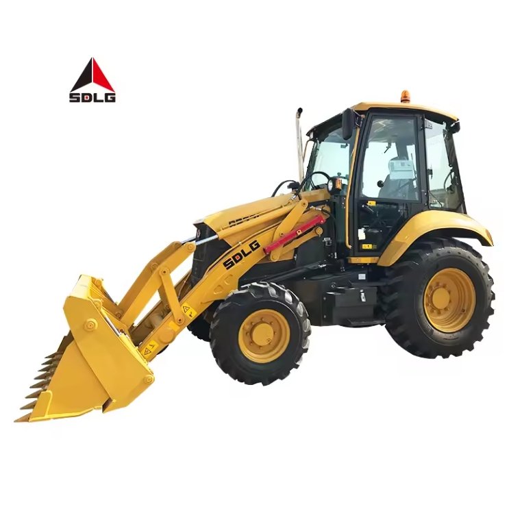 SDLG B877F 70KW articulated mini excavator towable backhoe with Backhoe digger and front loader for sale used excavators