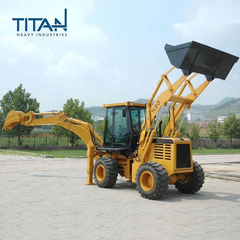 CE ISO TL30-25 OEM Front Loader 4WD Mini Towable Backhoe with Max Digging Depth 4080mm Sell to Russia Germany Poland USA
