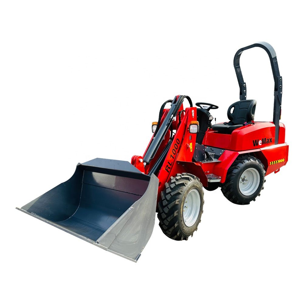 Rima Construction Machine 1000kg Loading Mini Small Skid Steer Wheel front Mini Loader
