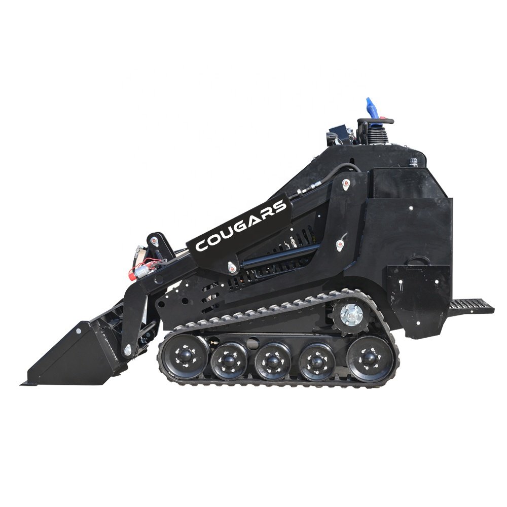 USA COUGARS CG827 Wheeled Mini Skid Steer Front Loader 1 Ton Rated Load with EPA Tier 4 Diesel Engine Used Condition Bucket