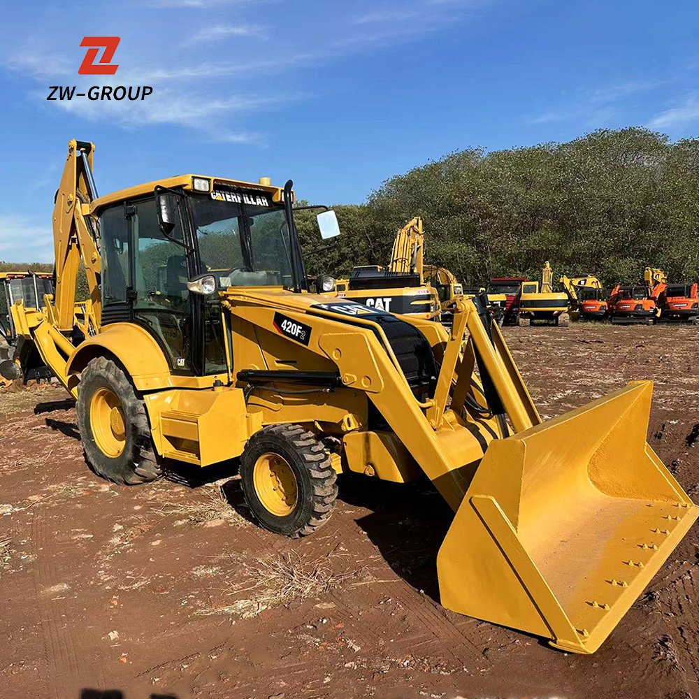 Original Caterpillar 420F 420E backhoe loader.diesel engine 4x4 used Cat 420F Backhoe Loader