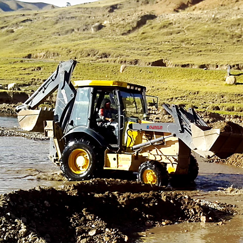 Manufacturer Mini Loader 4WD Tractor with Front End Loader and Backhoe Mini Tractors Yellow Green UNIQUE Training Long Power ISO