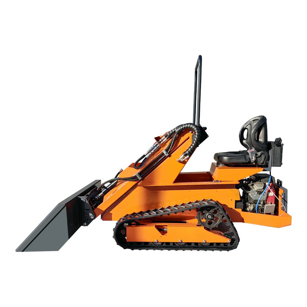 RIMA Mini Skid Steer load Diesel/Gas Wood Bucket/Fork Wheel Front log loaders small wheel track snow loader