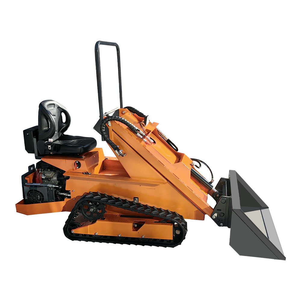 RIMA Mini Skid Steer load Diesel/Gas Wood Bucket/Fork Wheel Front log loaders small wheel track snow loader