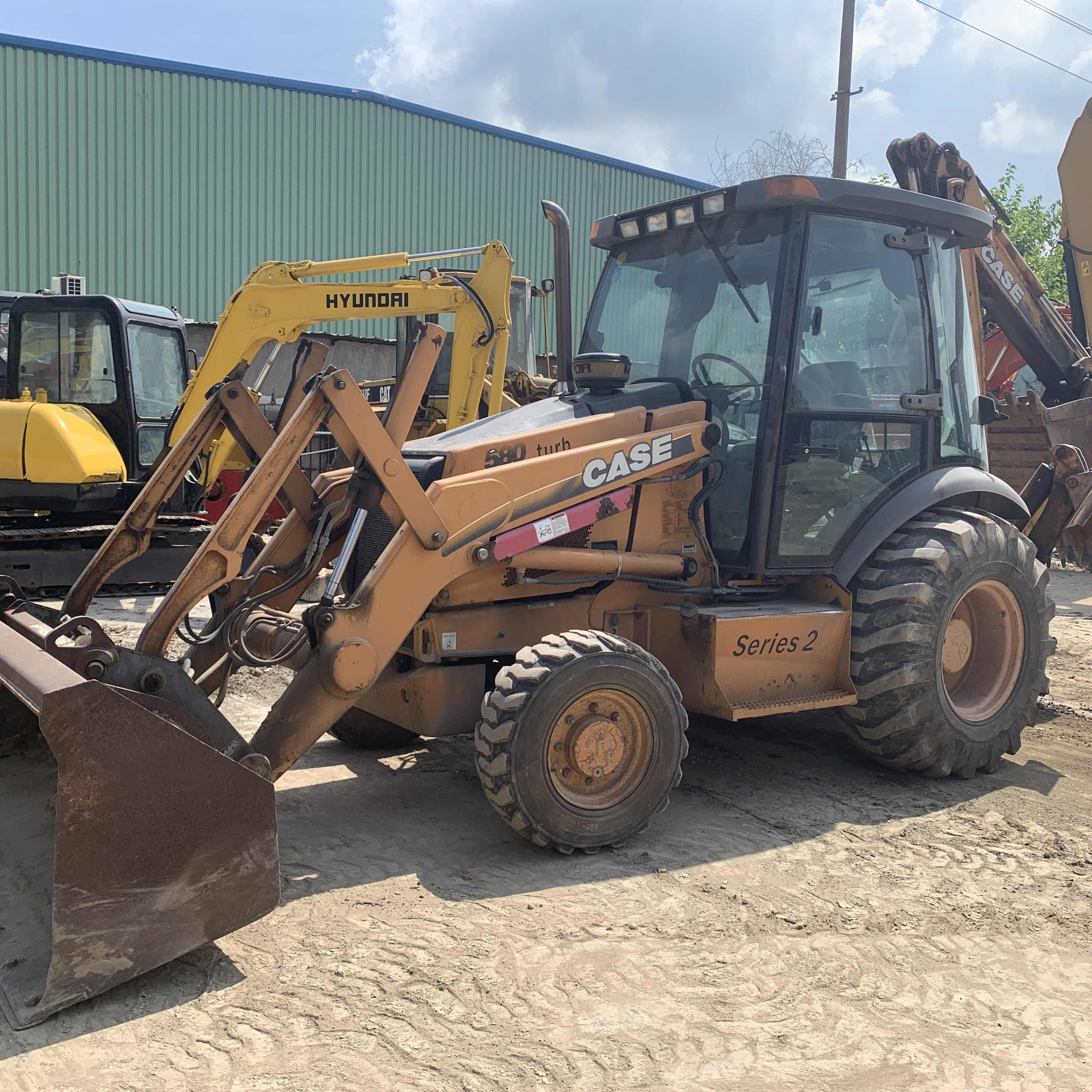 Made In USA CASE 580M Backhoe Loader/4 Wheel Drive Used CASE 580 Backhoe
