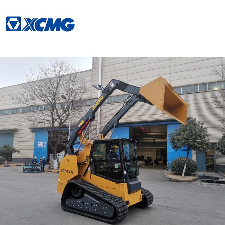XCMG official used XC7-TV12 EPA T4F track skid steer loader with skid steer bucket
