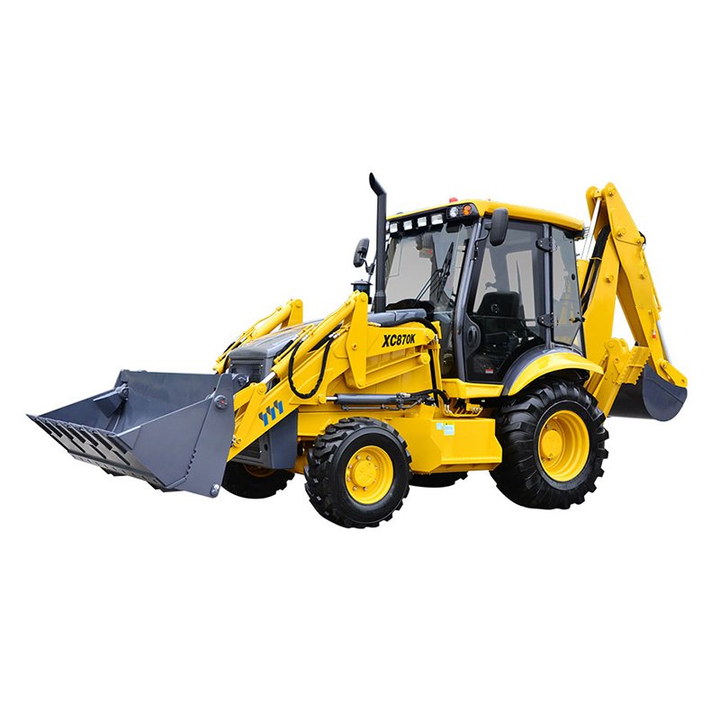 New SHANMON388 7ton operation quality backhoe loader with 4in1 bucket big digger bucket