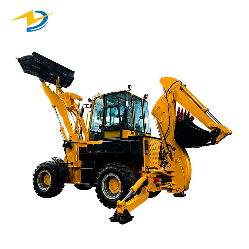 Mini 4x4 WZ30-25 Compact Tractor Backhoe Loader with Front End Loader Bucket 5 Ton Rated Load Used YUNI Engine Good Price Sale