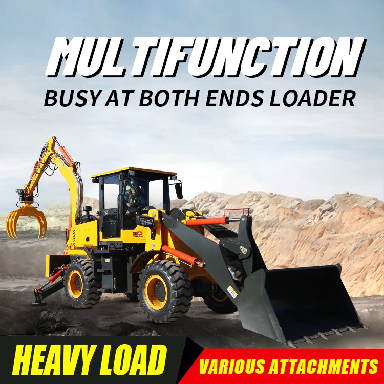 Min Used Multifunctional Wheel Backhoe Excav Loaders With Mower ForkliftS For Cultivators
