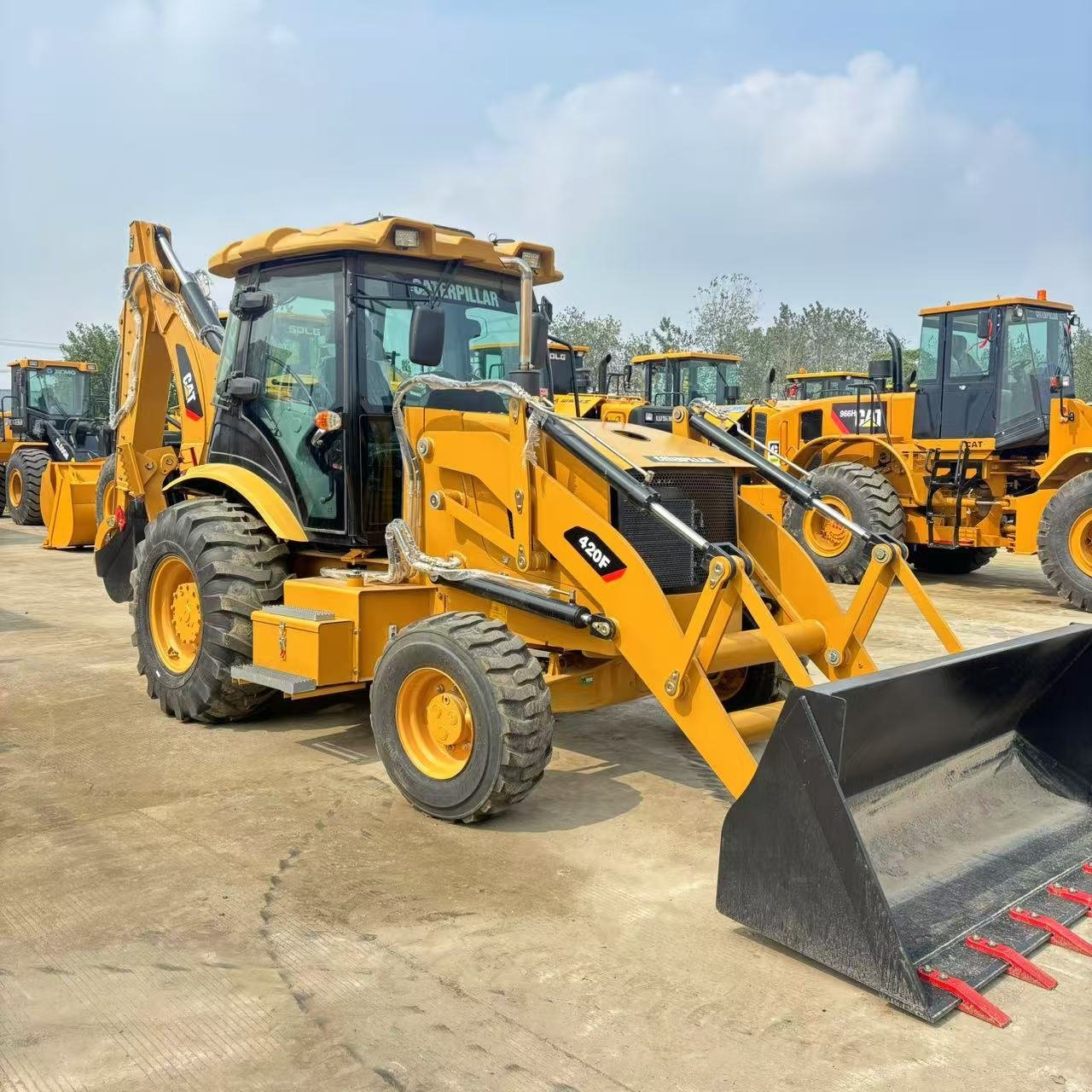 Best Performance Caterpillar High Quality Used CAT420F Large Wheel Backhoe Loaders Engine Construction Equipment Low Price