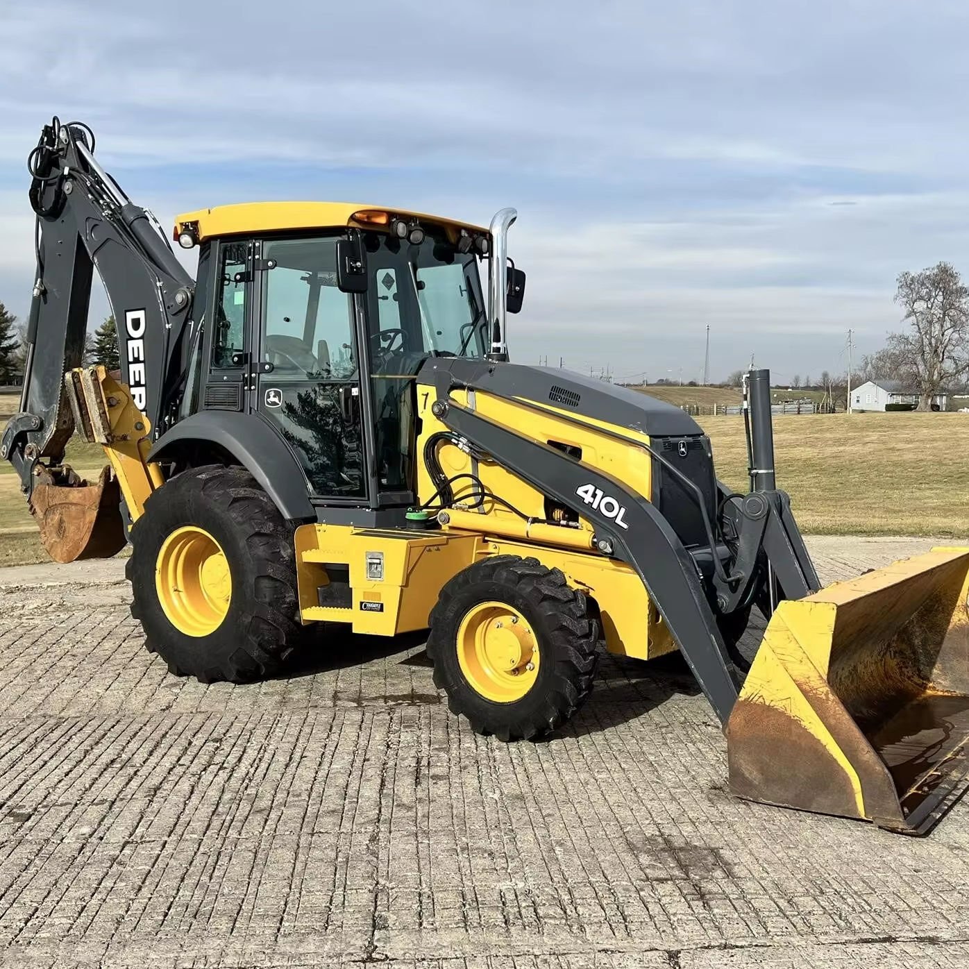 Top Quality John Deer 410L Backhoe Loader Used John Deer Backhoe Loader Construction Machines with Joystick for Sale