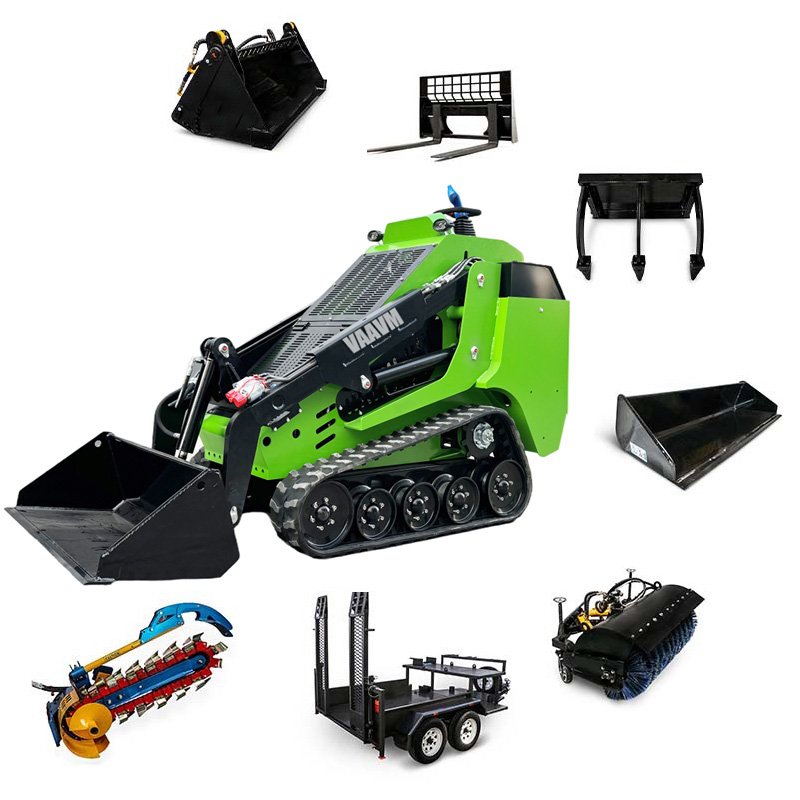 Crawler Skid Steer Mini Loader Track Skid Steer Loader With Backhoe Arm