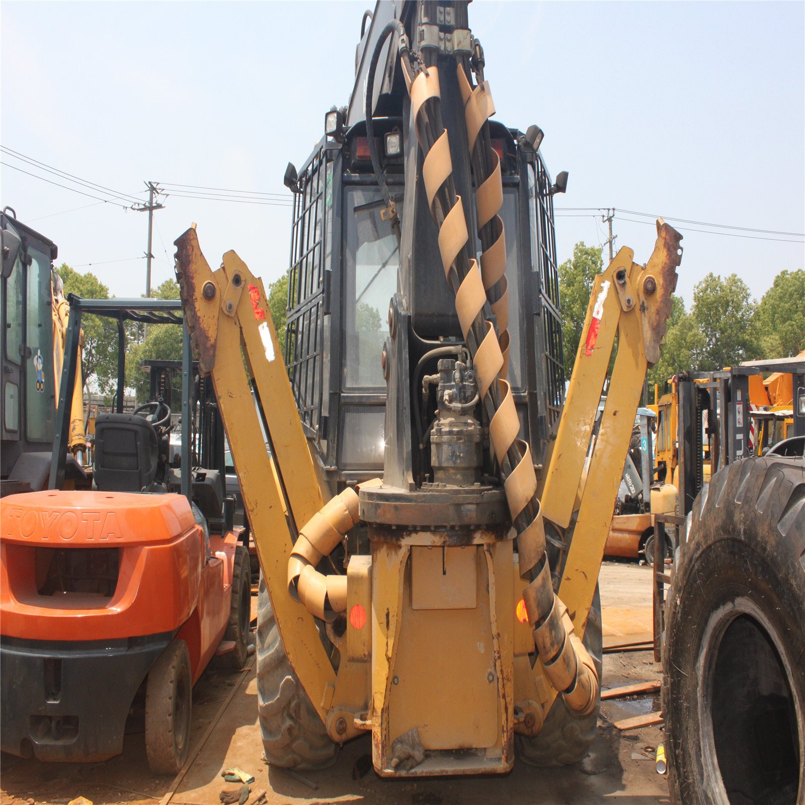Good Condition USA Cat 420f Used Backhoe Loader, Caterpillar 420f Loader Backhoe
