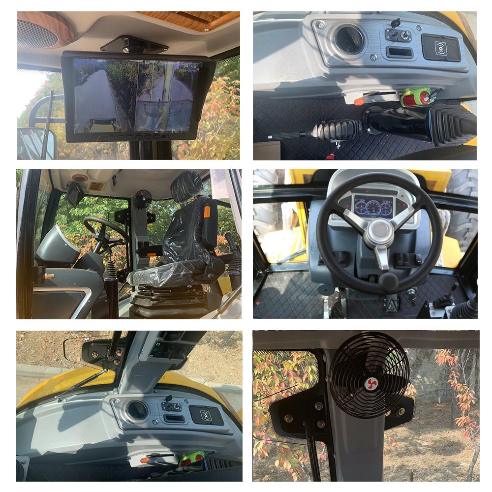 China Brand Heracles Construction and Farm Machine Front Wheel Loader TLS3CX Deluxe Used Backhoe Loader for Sale