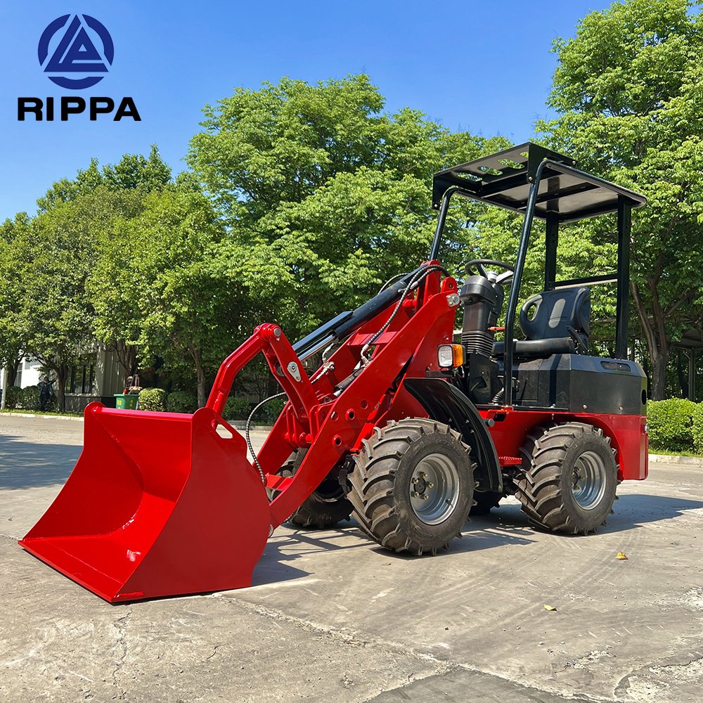 Rippa Wheel Loader CE EURO5 Telescopic Diesel Epa Engine Loadersr Front End 1ton Mini Loader For Sale