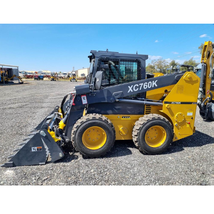 China Mini Skid Steer Loader XC760K Bucket Used Farm Construction Features Motor Engine Optional Attachments Available