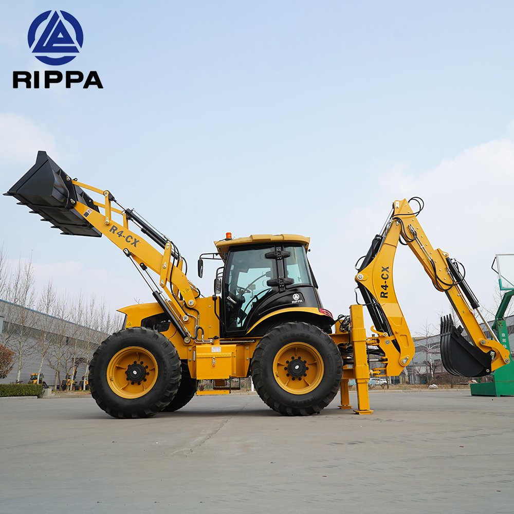 Farm Used Excavation Loading Mini Small Backhoe Excavator Wheel Loader 8Ton 9Ton