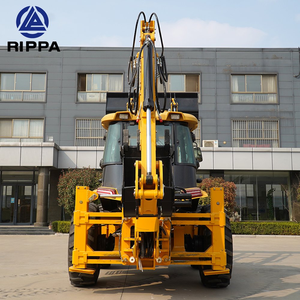Farm Used Excavation Loading Mini Small Backhoe Excavator Wheel Loader 8Ton 9Ton