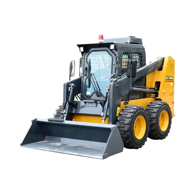 Mini Skid Steer Loader With Attachment Front Loader Tractor / Mini Crawler Tracked Skid Steer Front Loader