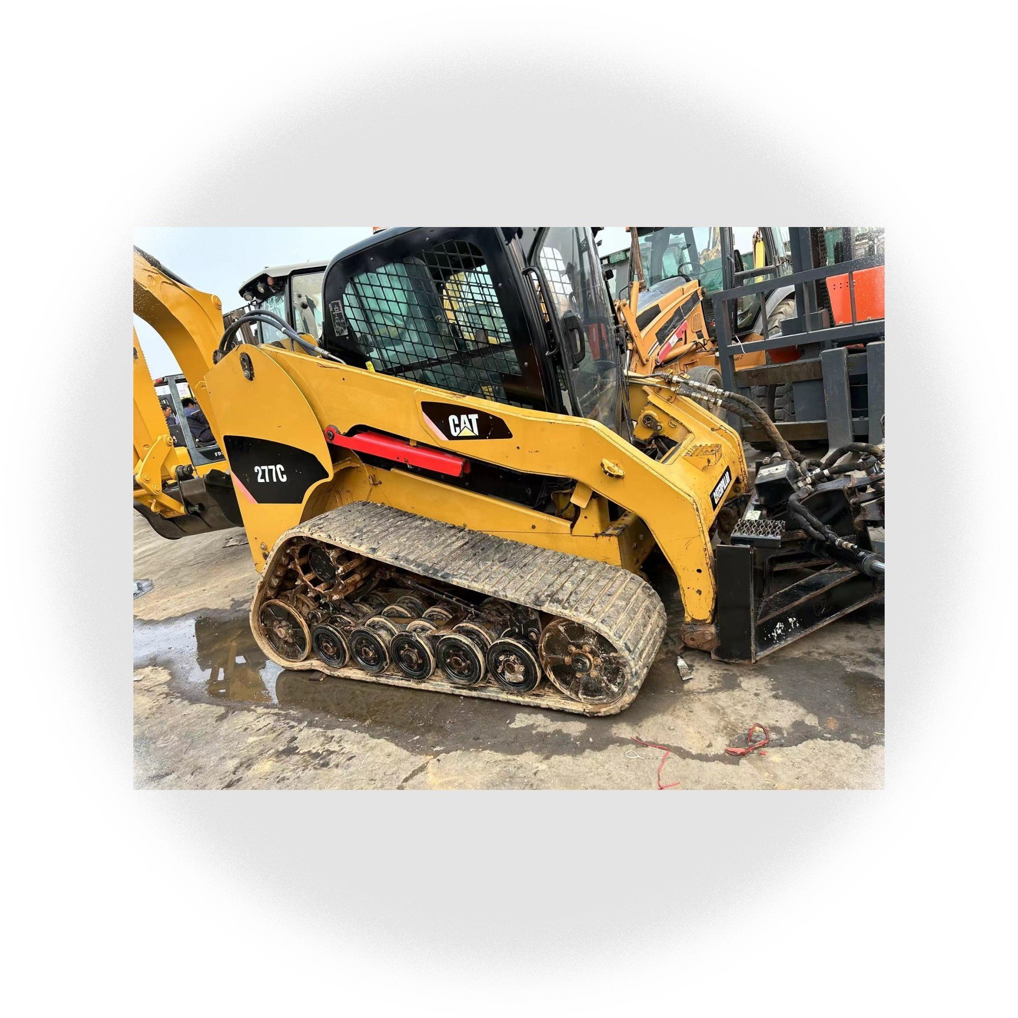 Track Caterpillar Loader Compact Track Skid Steer Cat 277c Compact Track Skid Steer Loaders Used Rubber Provided Original 1 Set