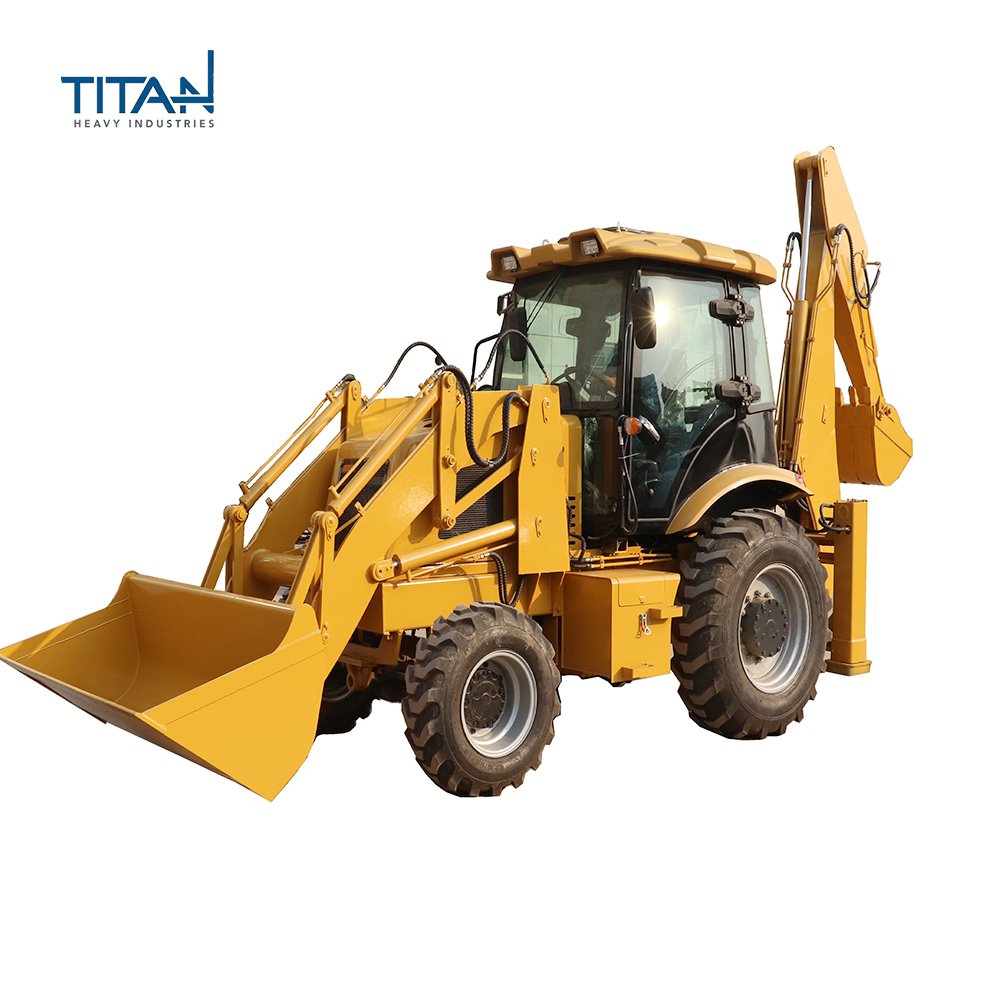 China Titan Weichai Engine Backhoe Loader Cheap Front Loader 1 Ton Bucket Attachment Used 2 Ton Pump Excavator Loader Sale