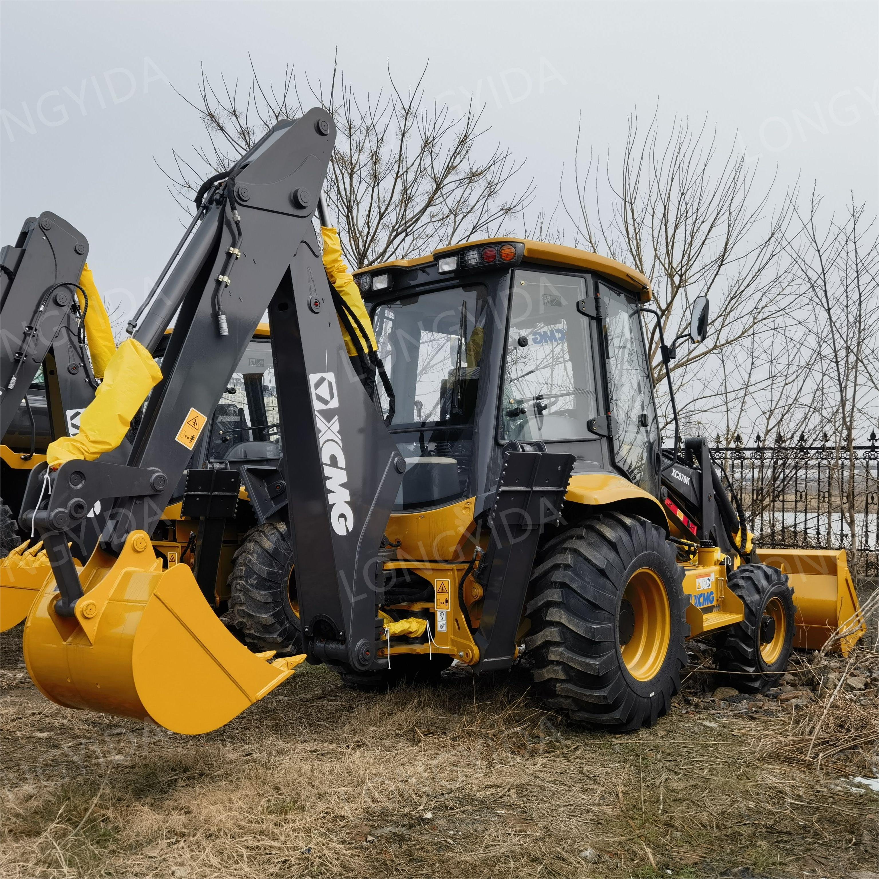 XCMG New 8 Ton Front-Type Tractor Wheel Loader Excavator Cummins Engine Pump Used Backhoe Loader for Sale