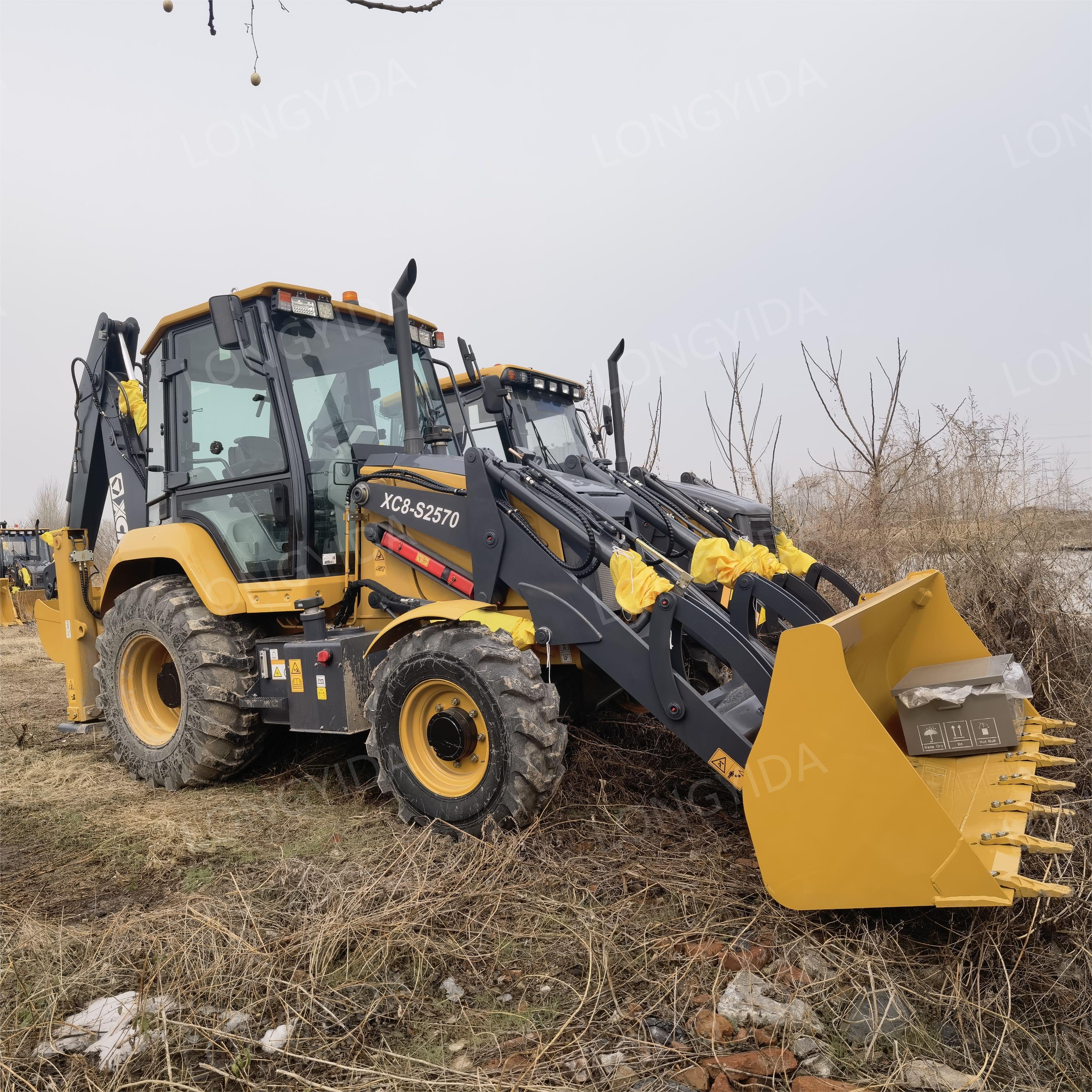 XCMG New 8 Ton Front-Type Tractor Wheel Loader Excavator Cummins Engine Pump Used Backhoe Loader for Sale