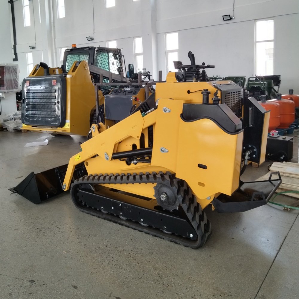 Cheapest EPA EURO5 Walk Behind Mini Loader stand on Skid Steer Loader With Bucket