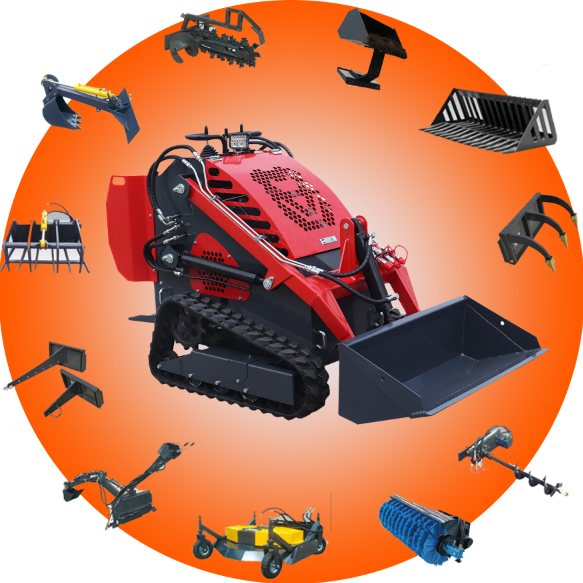Used Kubota Mini Skid Steer Loader with Attachments Small Front End Loader with Engine Pump PLC Core Components