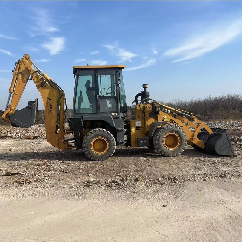 Used Backhoe loader tractor SDLG 680 brand 6 tons retroexcavator LGB wheel backhoe loader excavator