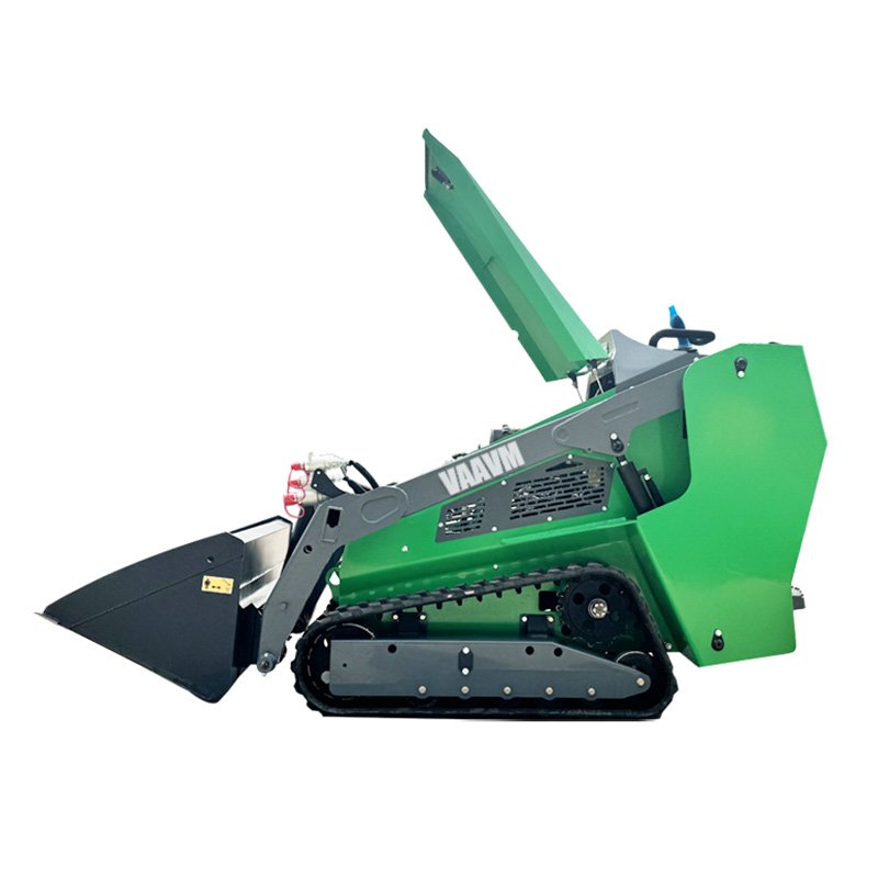VAAVM VAS001 Compact Crawler Loader Skid Steer 1400Kg Mini Skid Steer Loader With Cab
