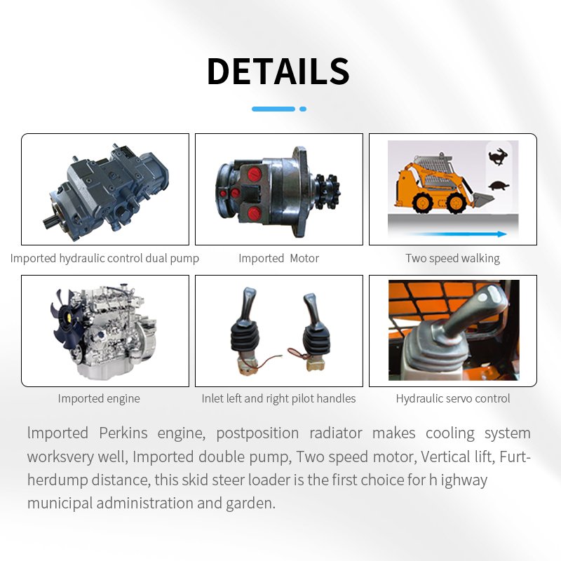 Hot Sale China Cheap New Small Multi-function Garden Dumper Crawler Attachment Track Wheel Type Ride on Driving Skid Steer