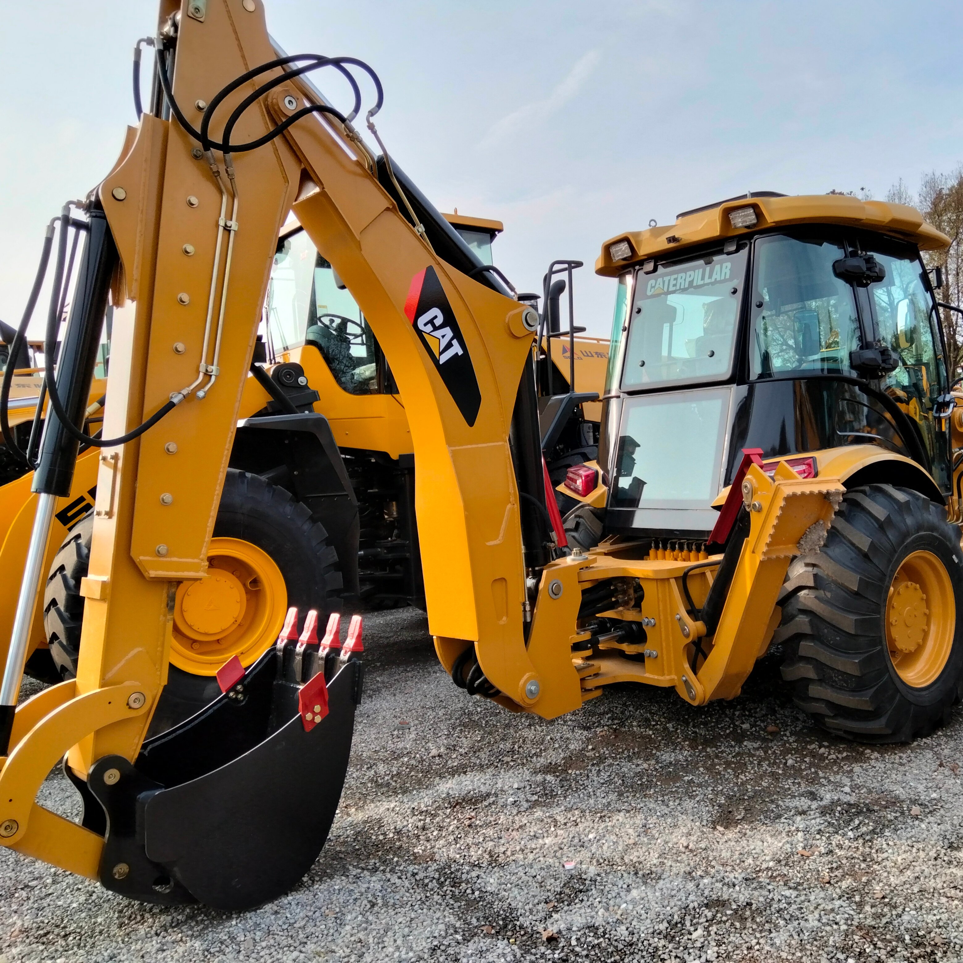Used Backhoe Loaders Origin Engine Front Loader End CAT420F Excavator