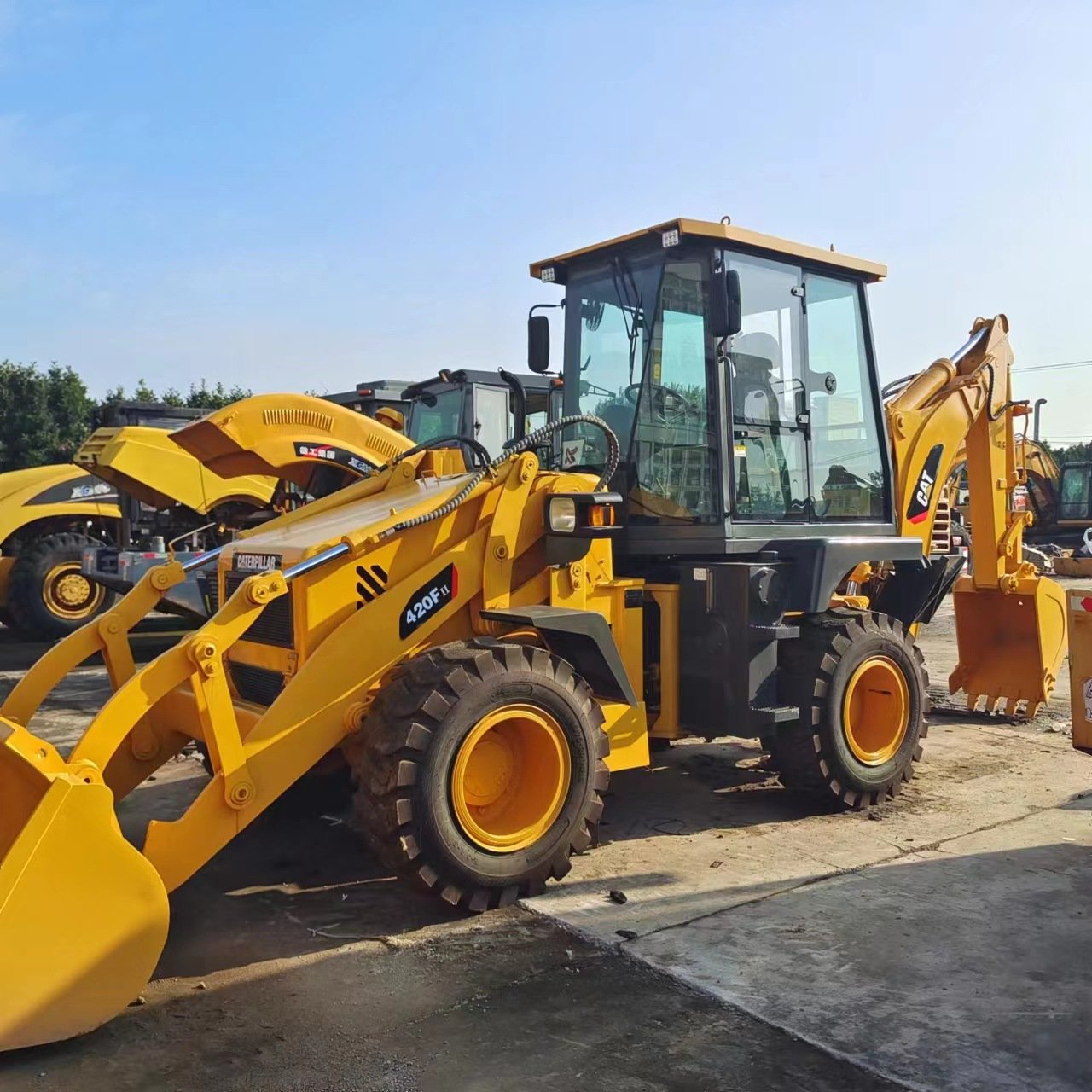Good condition 2022 Used Caterpillar CAT 420F Backhoe Loader 5ton 336HP Cummins Engine Farm Use efficiently Excavator Loader
