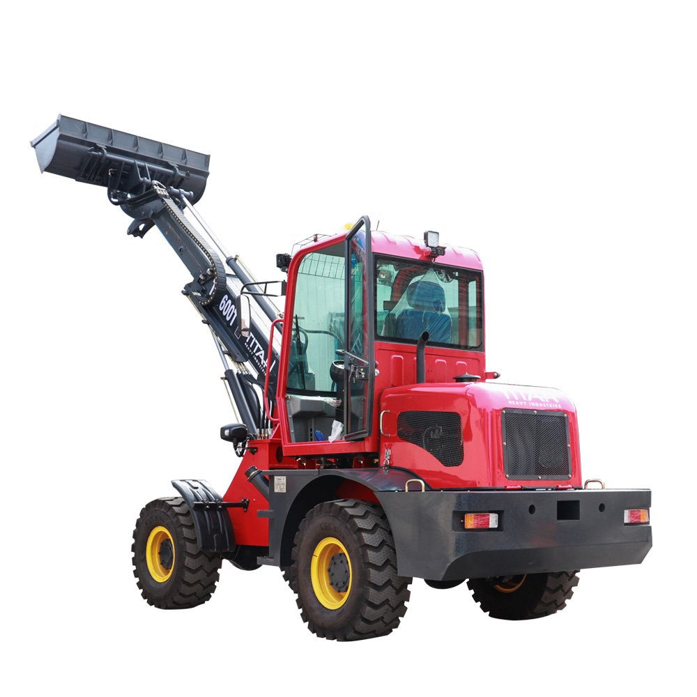 High Performance 1.6ton Front End Mini Wheel Loader China Hydraulic Pump Equipped Mini Compact Used Motor Gear Gearbox PLC