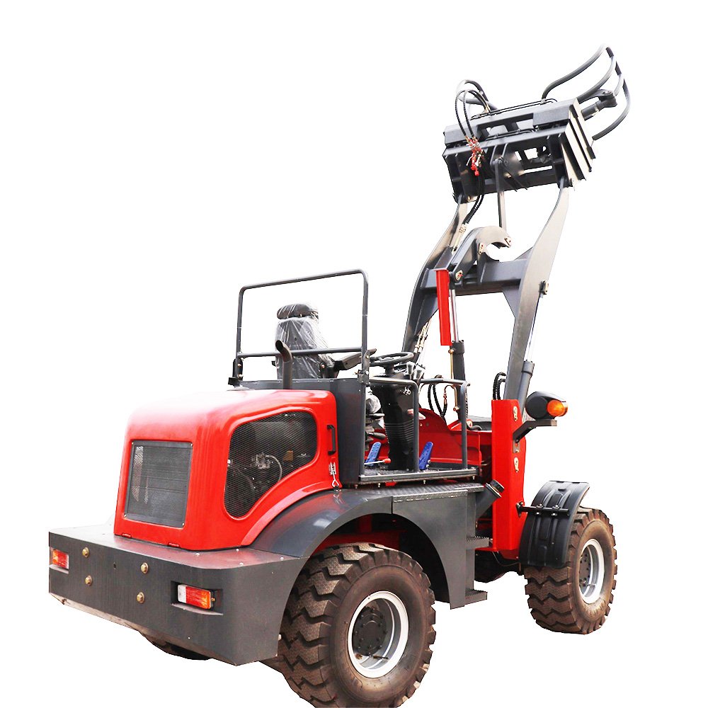 High Performance 1.6ton Front End Mini Wheel Loader China Hydraulic Pump Equipped Mini Compact Used Motor Gear Gearbox PLC
