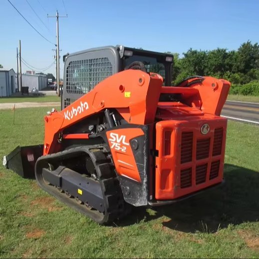 Fairly Used KUBOTA SVL75 with Front End Loader and Backhoe Mini skid steer loader for cheap price