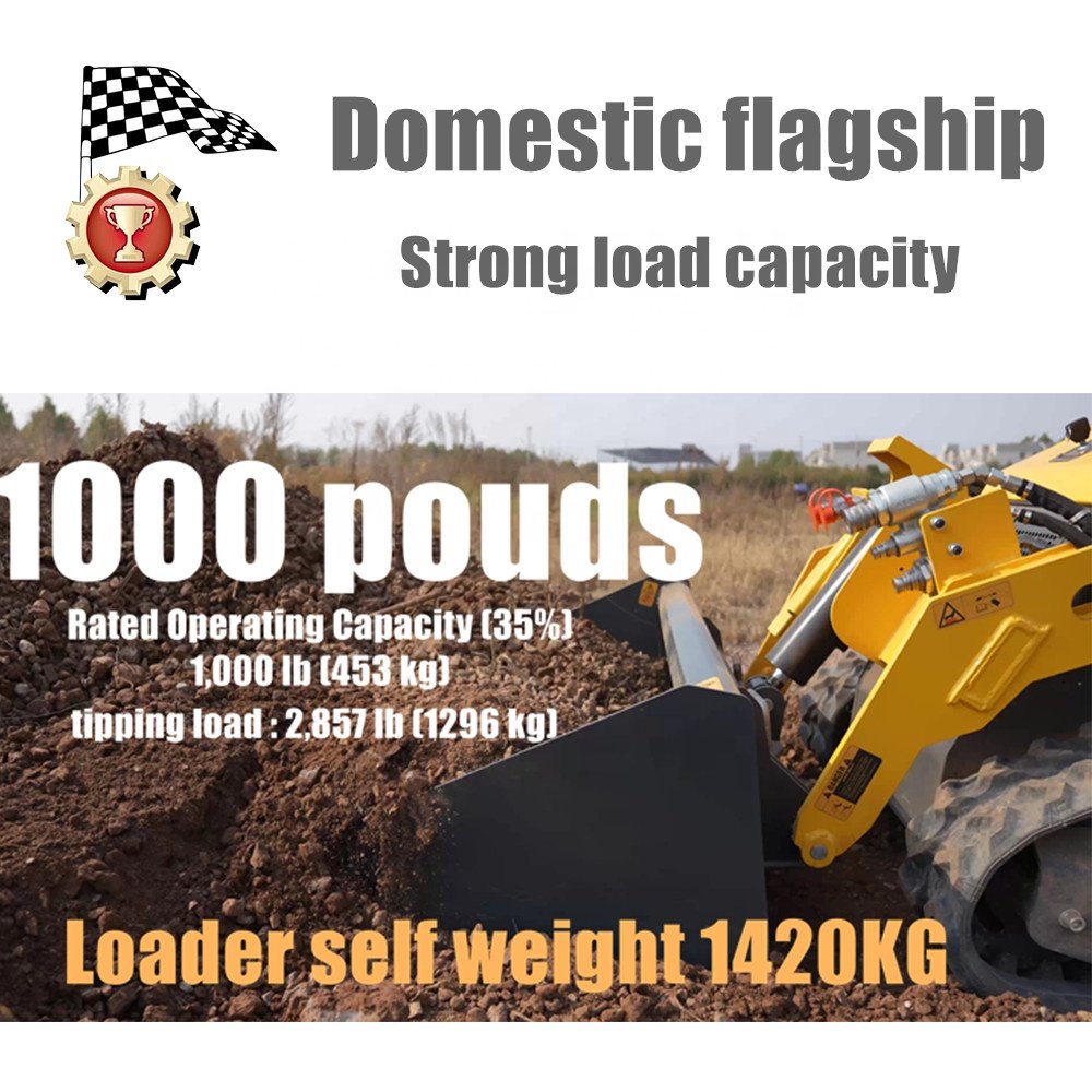 used new earth-moving machinery mini track wheel loader tractors concrete mixer with front end loader