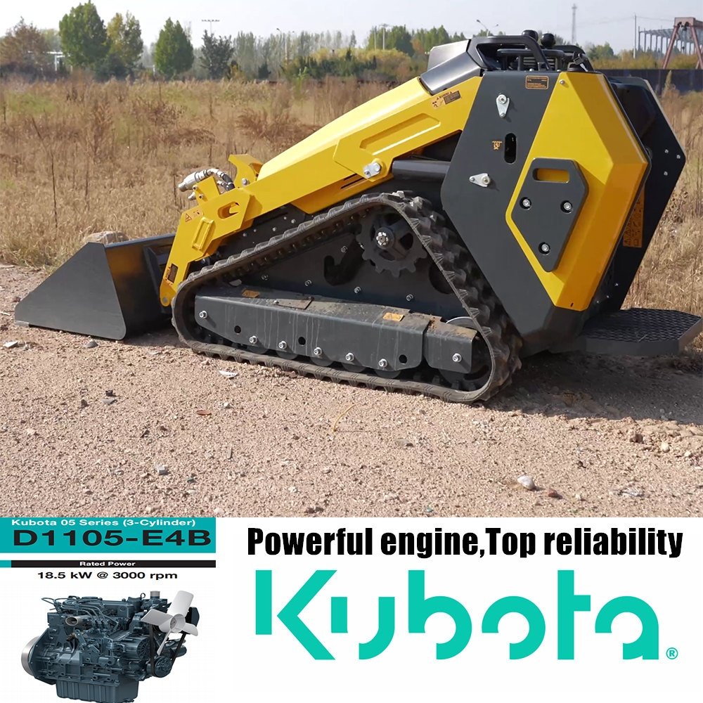 used new earth-moving machinery mini track wheel loader tractors concrete mixer with front end loader