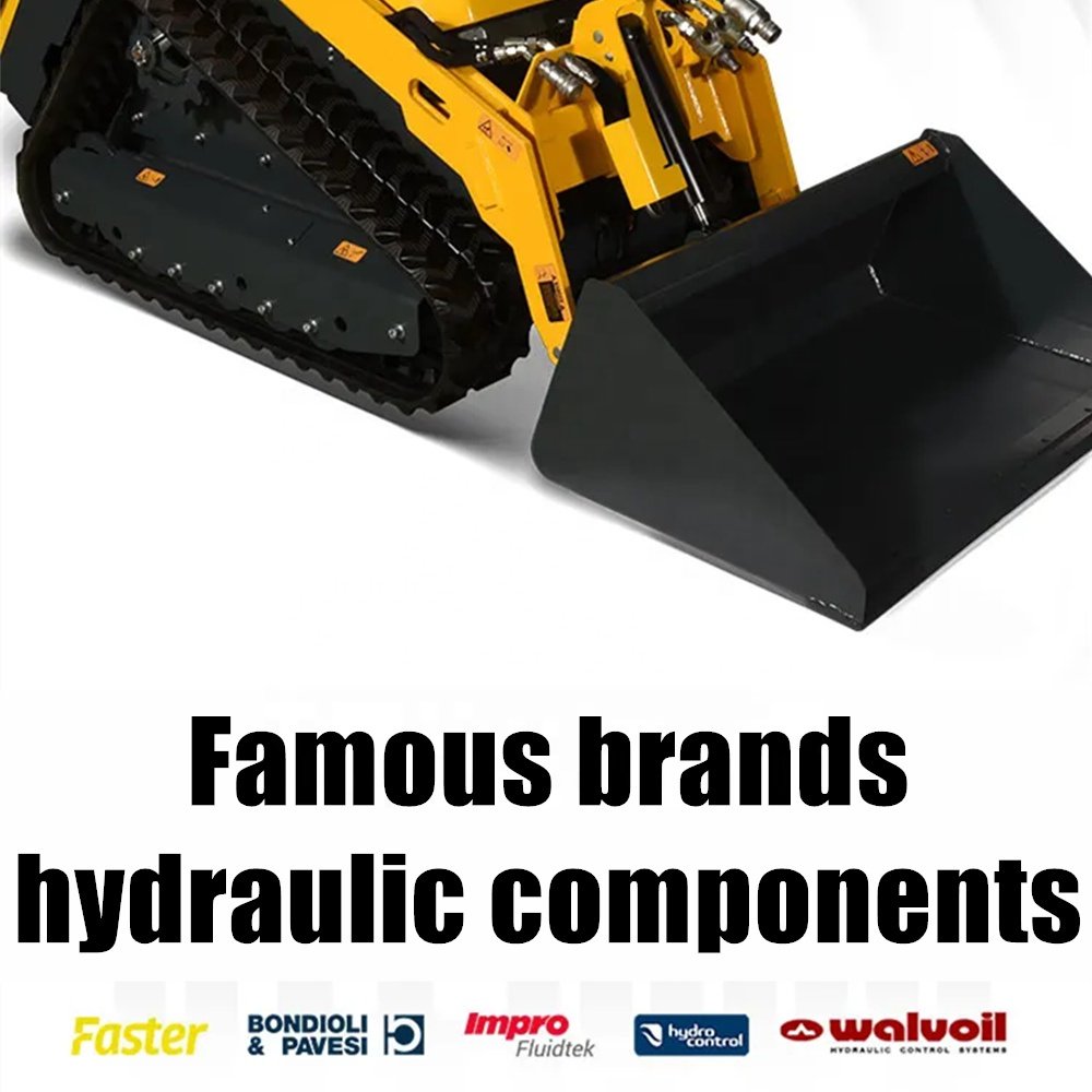 used new earth-moving machinery mini track wheel loader tractors concrete mixer with front end loader