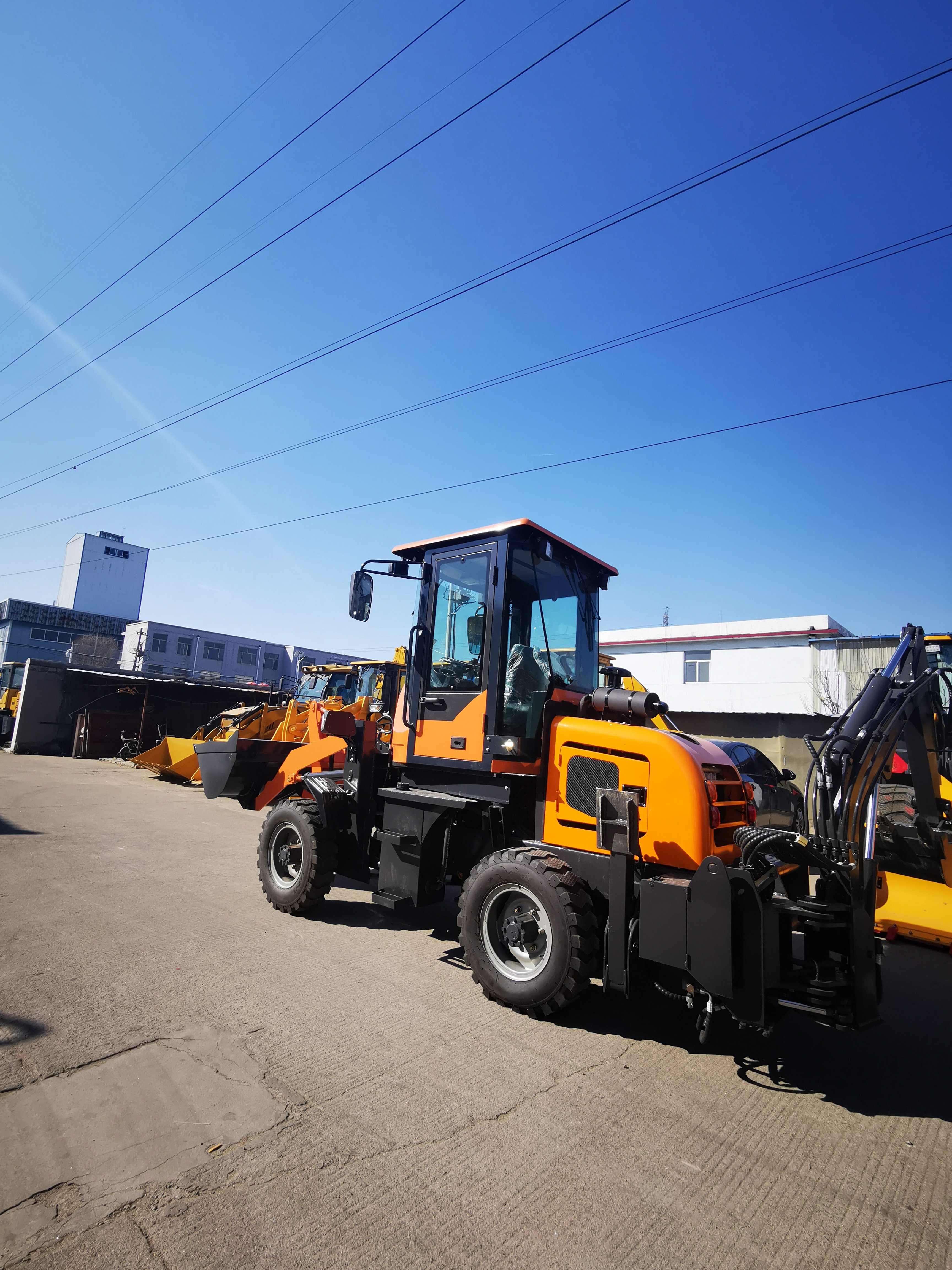 EPA Kubota Kohler engine Backhoeloader front bucket loader with end digger excavator tractor shovel used farm Construction work