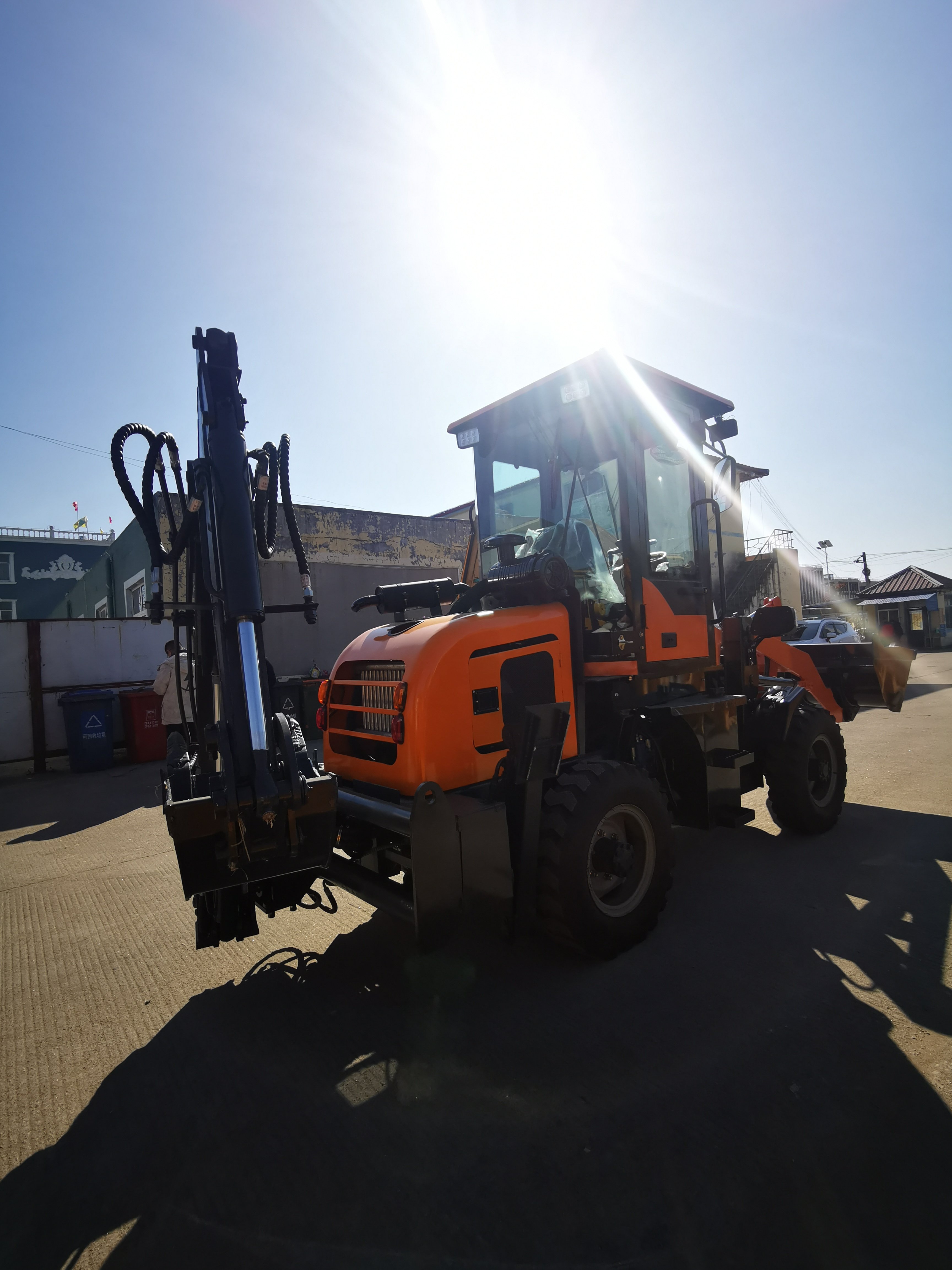 EPA Kubota Kohler engine Backhoeloader front bucket loader with end digger excavator tractor shovel used farm Construction work
