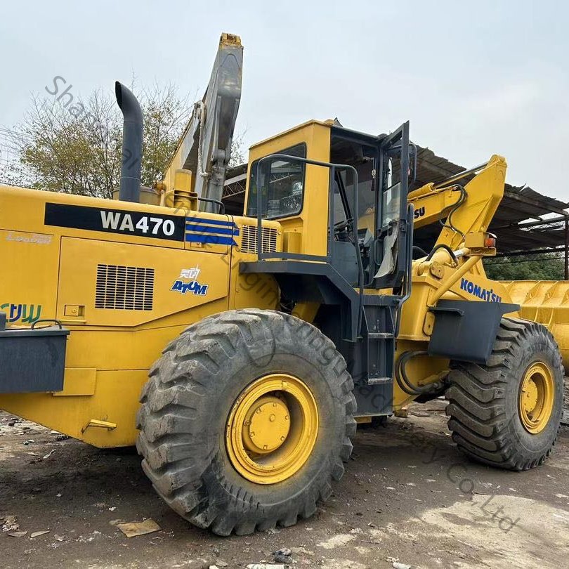Low working hours and good condition Used Komatsu WA470 Wheel loader Original Japan Front loader