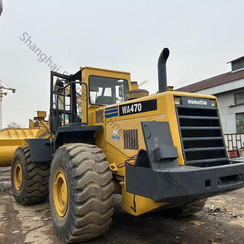 Low working hours and good condition Used Komatsu WA470 Wheel loader Original Japan Front loader