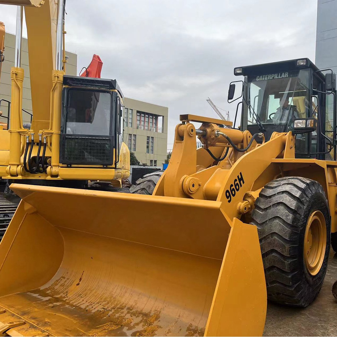 Caterpillar 966H front wheel loader 8ton used CAT966H 980G wheel loader for Zimbabwe